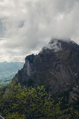 clouds over the mountains