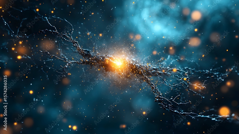 Aufkleber a visually stunning digital representation of quantum enhanced intelligence being used to map comple