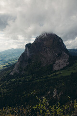 clouds over the mountains