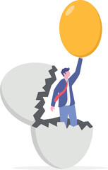 New creative idea, innovation or solution for business, entrepreneurship or startup idea,
