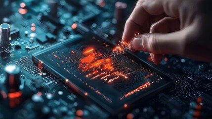 A detailed futuristic interface displaying advanced quantum powered pattern recognition algorithms analyzing intricate DNA sequence data with vibrant colors and complex digital textures