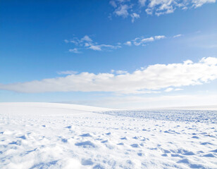 Powder Sapphire Snowfield Gradient Winter Landscape