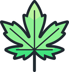 Maple Leaf Icon: A Verdant Emblem of Nature's Palette