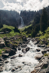 mountain river in the alps