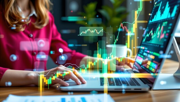 a woman is sitting at a table with a laptop in front of her