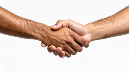 Handshake Agreement on White Background