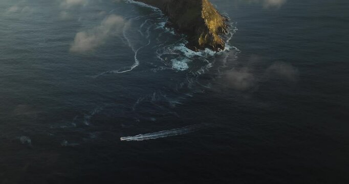 Aerial view of the Old Cape Point, Cape Town, South Africa.