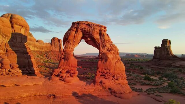 Majestic Delicate Arch at Sunset Scenic Utah Landscape.