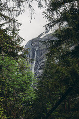 waterfall in the mountains