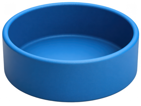Empty round, cobalt blue bowl