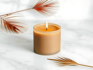 Illuminated Tranquility: A Scented Candle's Gentle Glow
