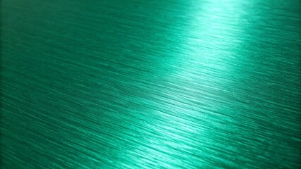A closeup of a brushed green metal surface reveals a subtle texture, creating a modern abstract background
