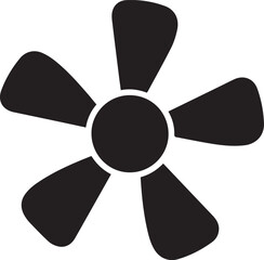 Air Fan Icon Vector – Ventilation, Cooling, HVAC & Climate Control Symbol in Minimal Line Style for UI, Apps & Engineering
