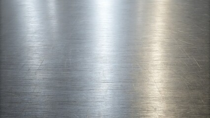 The shiny metal surface reflects light, creating a smooth and industrial background