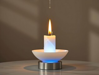 Illuminating Serenity: A Modern Candle's Gentle Glow