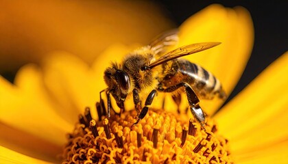 Honeybee on a vibrant flower