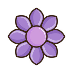 pink flower isolated on white background