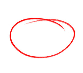 Red Hand-Drawn Scribble Circle PNG - Sketchy Oval Highlighting Image, red circle For marking text,...
