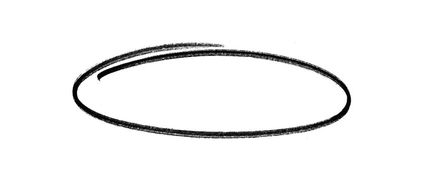 Black Marker circle hand drawn, Highlight hand drawing different circles png, Handwritten circle,  For marking text, numbers, marker pen, pencil, logo, hand-drawn doodle art circle highlights