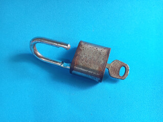 Unlocked padlock with key. Opening the mystery and gaining access granted illustration. Solved...