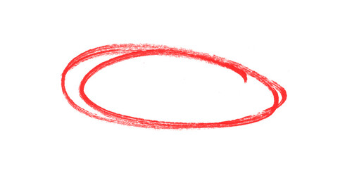 Red Hand-Drawn Scribble Circle PNG - Sketchy Oval Highlighter Image, brushstroke oval shape for...