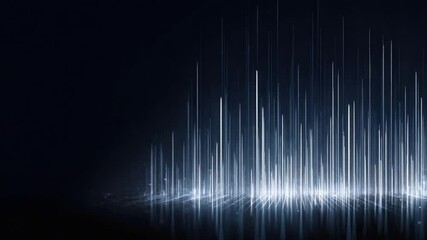 Illuminating Data Streams: A striking visual of illuminated vertical lines represents the flow of information, with a dark, reflective surface. - Powered by Adobe