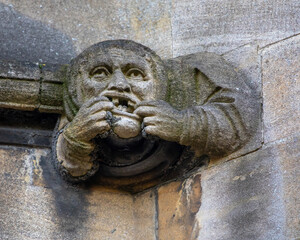 Stone Carving at St. John the Baptist Cathedral in Norwich, UK