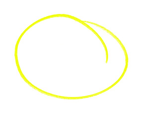 Hand-drawn yellow black circles and ovals for highlighting text, Brush Stroke Oval Circle, For...