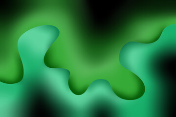 Abstract, green on teal on balck glowing, neon, design background for wallpapers, headers, etc. 