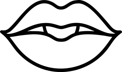Vector illustration of lips with a wave design, a beautiful symbol of art and water