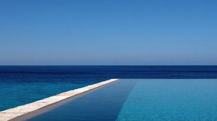 Tranquil pool overlooking the ocean