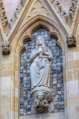 Detail of the Ethelbert Gate in Norwich, UK