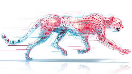 Futuristic Cheetah in Motion