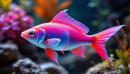 Fototapeta premium Colorful Fish in Aquarium