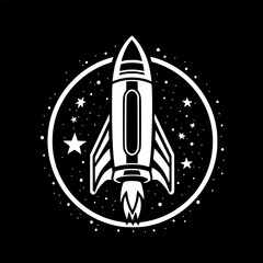 Space | Black and White Vector illustration