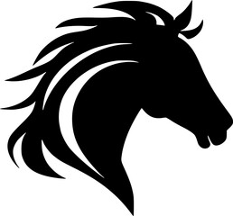 Obraz premium Horse | Black and White Vector illustration