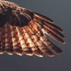 Abstract Bird Wing Detail Feathers Texture Illuminated Sunlight Captivating Ornithology Beauty Artistic Animal Wildlife Fluffy Plume