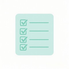 Obraz premium A flat pastel illustration of a checklist with check marks