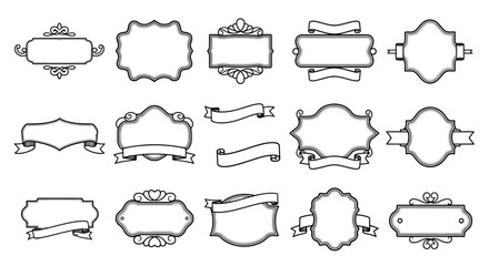 Vintage Frames and Ribbons Collection: A collection of elegant vintage frames and ribbons, perfect for adding a touch of classic style to your designs.