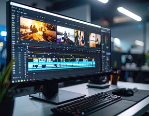 Modern computer editing video
