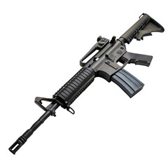AR15 Rifle Detailed View isolated on transparent baackground