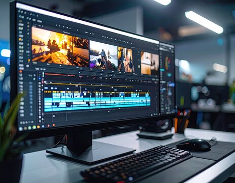 Modern computer editing video
