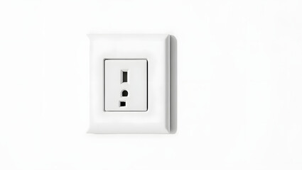 Modern Minimalist White Electrical Outlet on Wall