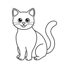 black cat vector illustration