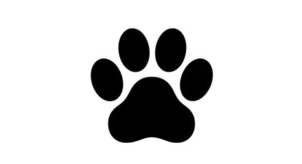 Animal Paw Print isolated on a transparent background