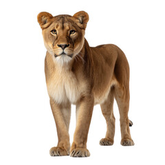 Obraz premium Majestic lioness standing alert feline predator