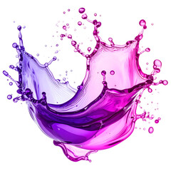 Dynamic Purple and Pink Liquid Splash