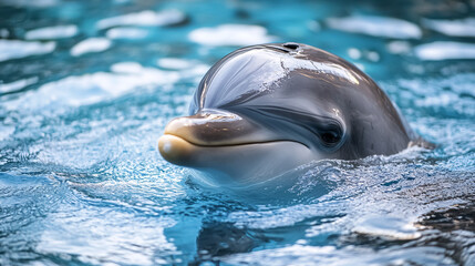 Bottlenose Dolphin for Marine Mammal and Wildlife Art - Isolated on White Background