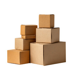 Obraz premium shipping cardboard on white