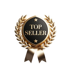 Top Seller & Best Seller Badge Collection, and Premium Styles Bestseller Award Labels & Ribbons – Gold, Black, and Colorful Vector Icons,Premium Quality Seller Badges – Round, generative ai